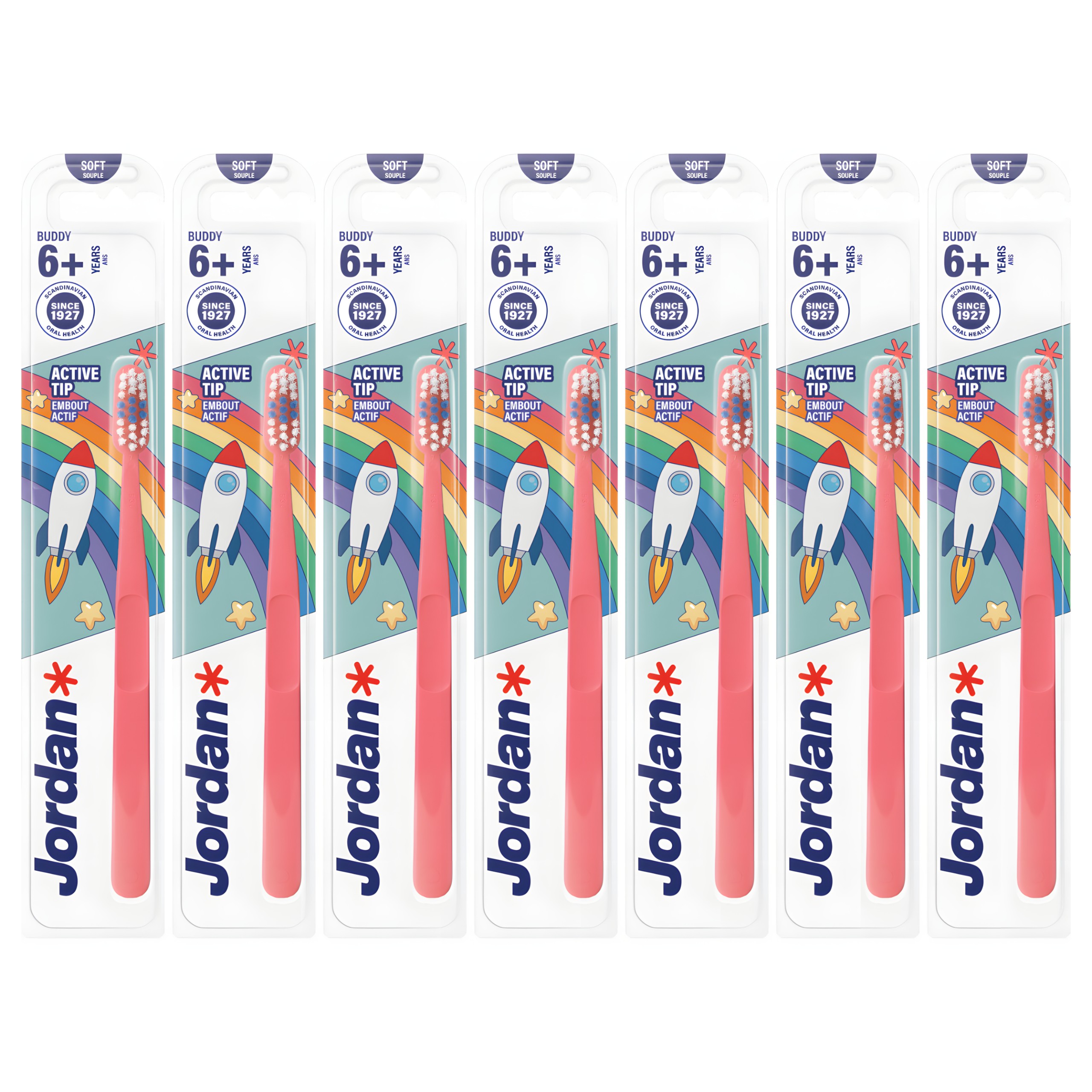 Jordan Buddy 6+ Soft szczoteczka dla dzieci 7 sztuk