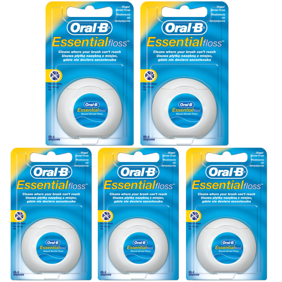 Ata dentara Oral-B Essential Floss Unwaxed 50 m 5 buc