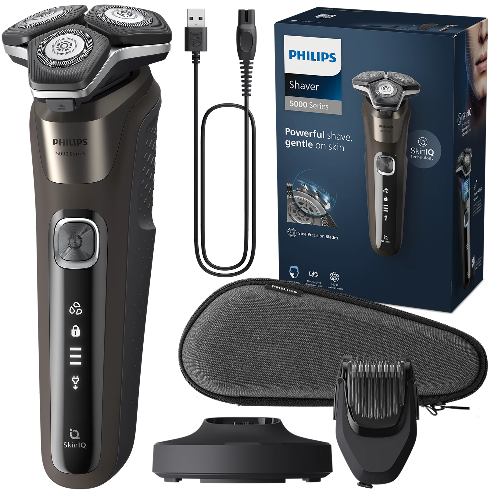 PHILIPS Seria 5000 S5886/38 SkinIQ Golarka na mokro i sucho