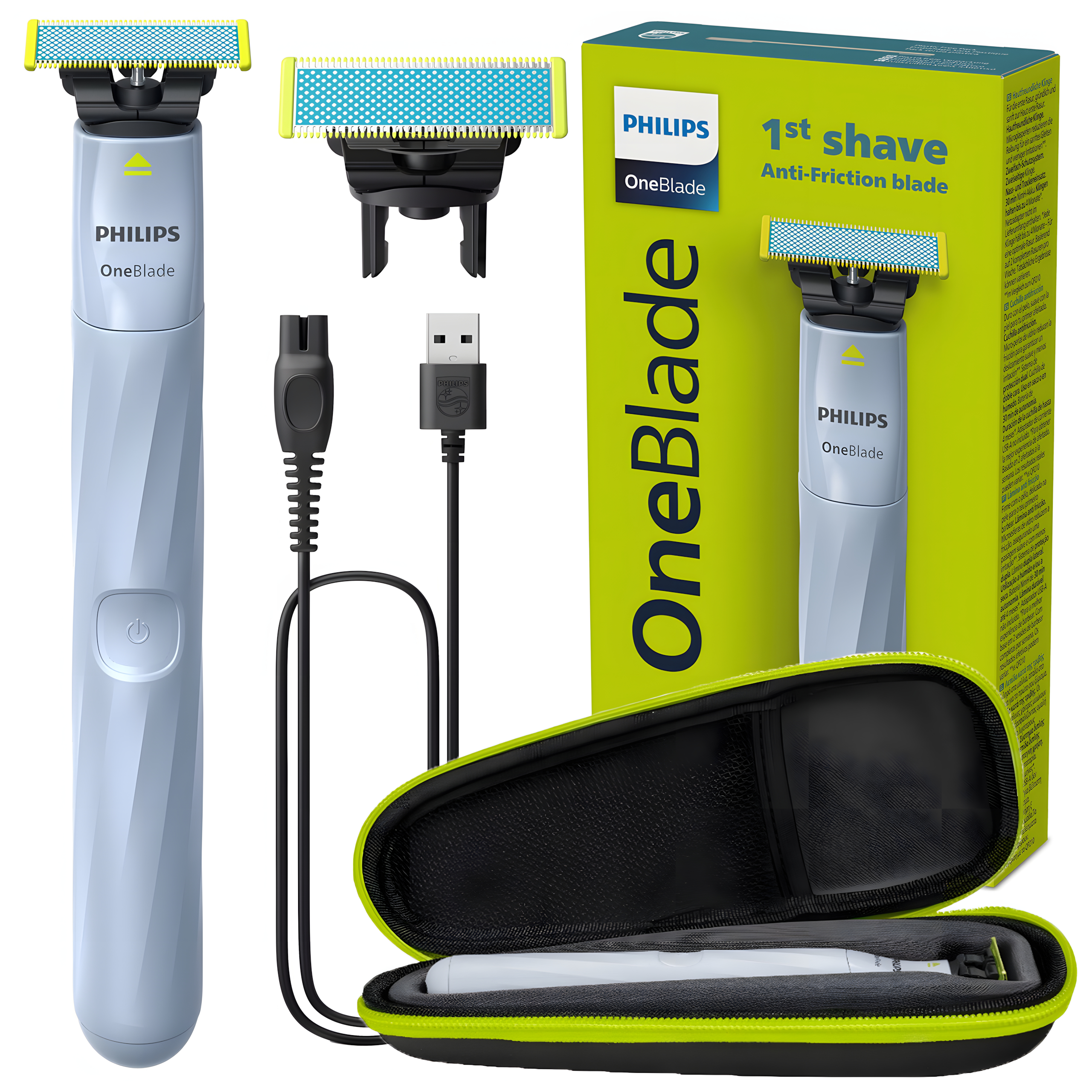 Golarka Philips OneBlade First Shave QP1324/30 + Dodatkowe Ostrze i Etui
