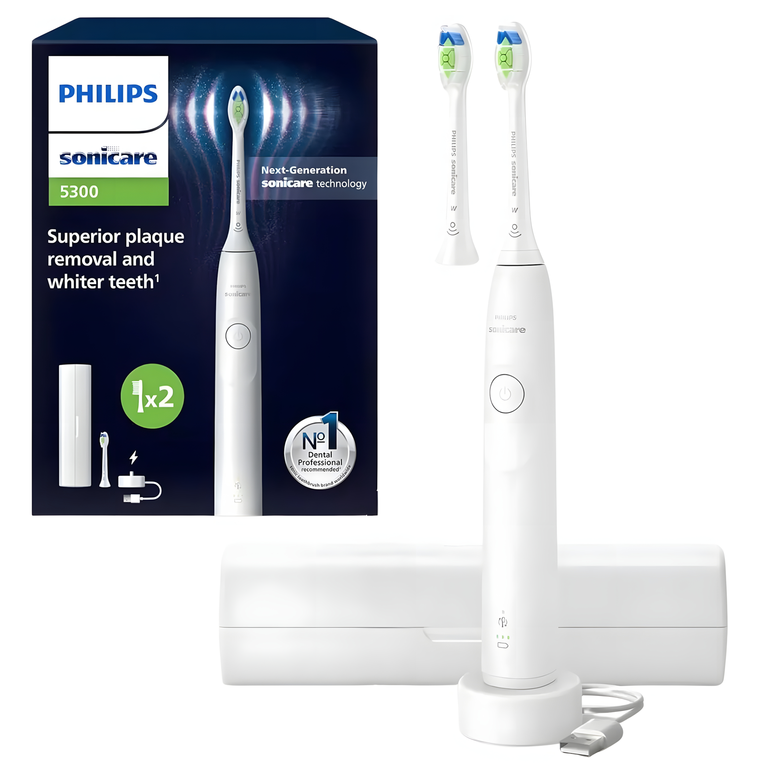 Periuță de dinți sonică Philips Sonicare ProtectiveClean 5300, alb