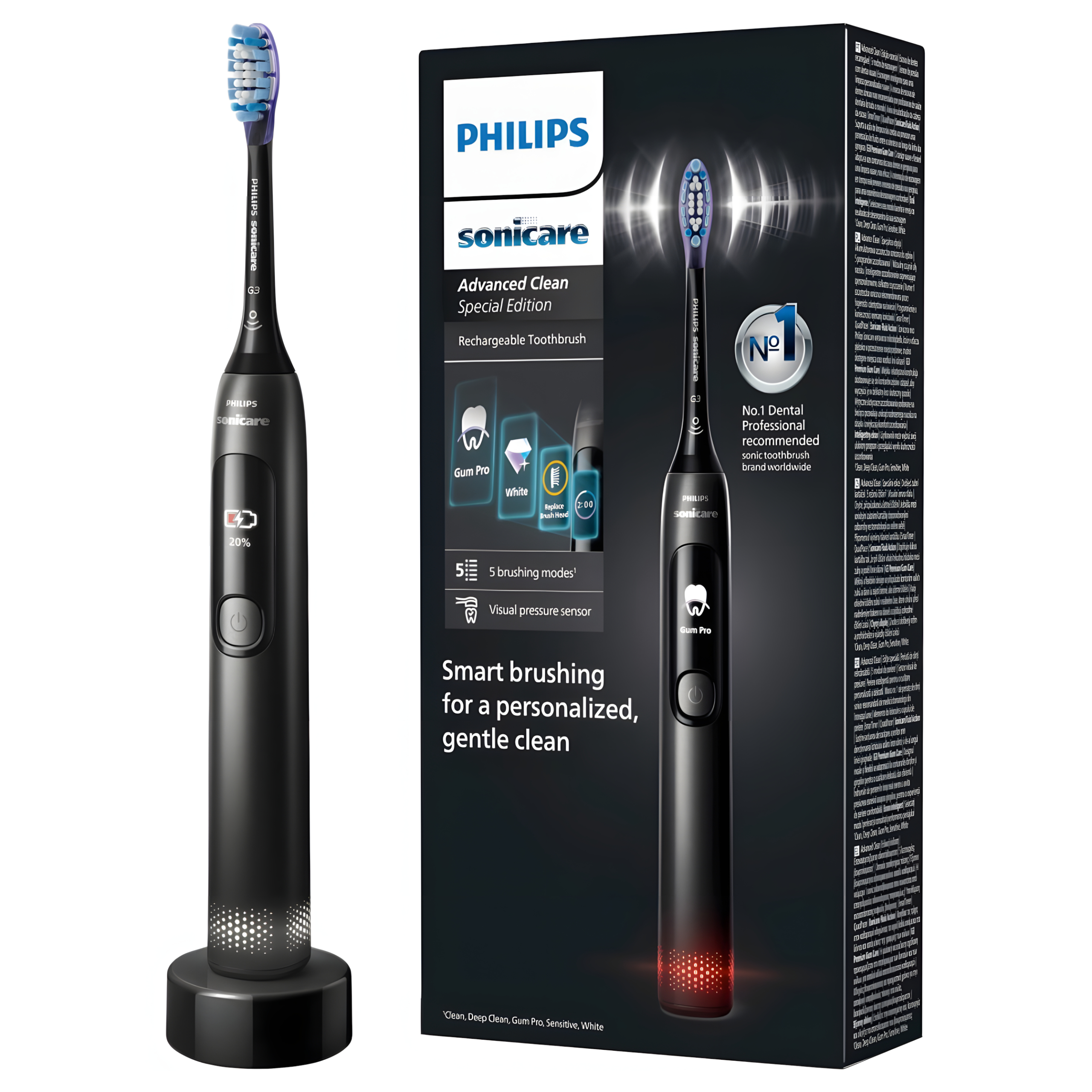 Philips Sonicare Advanced Clean Szczoteczka Soniczna HX3792/11 - Czarna