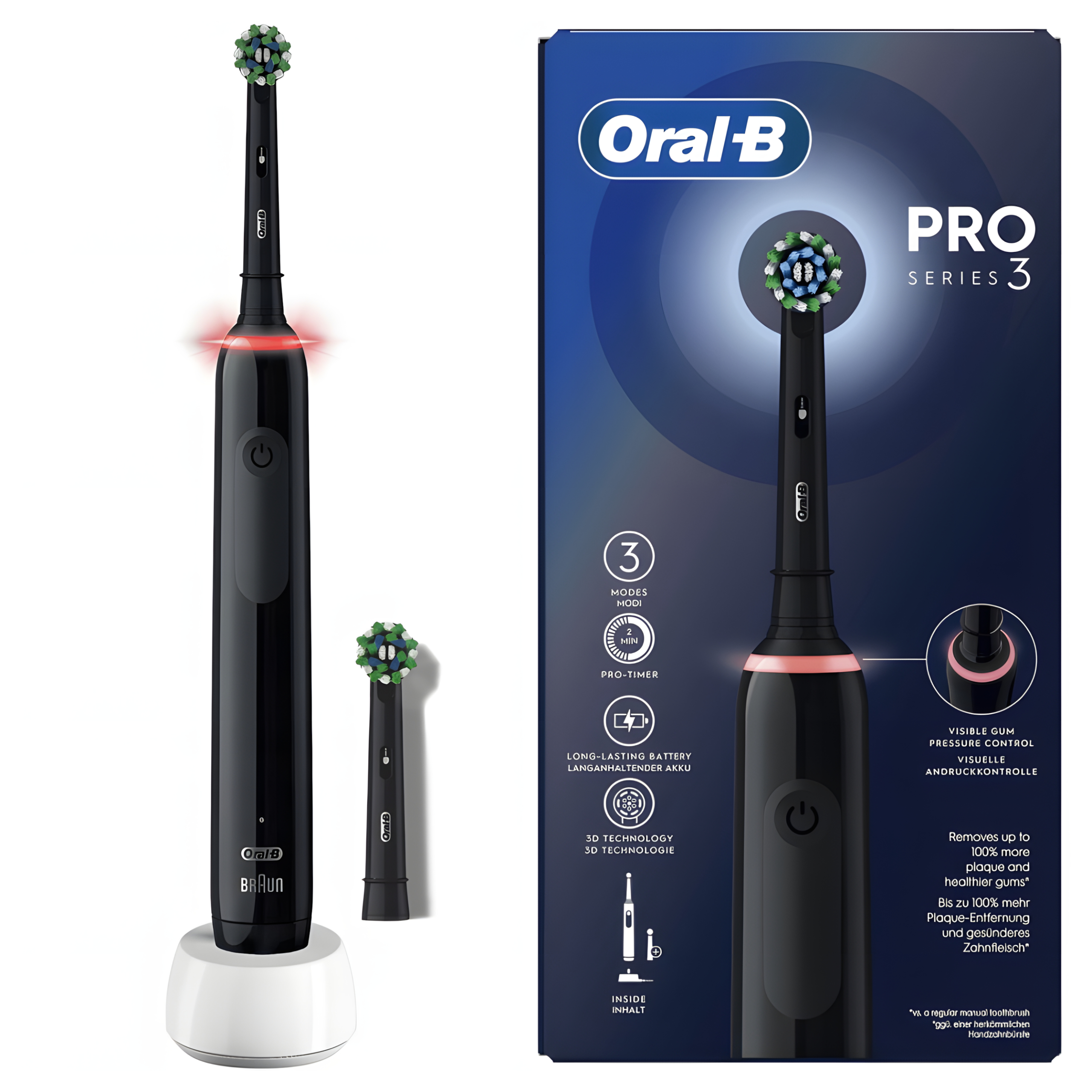 Szczoteczka Elektryczna Oral-B Pro 3 3000 Cross Action Czarna