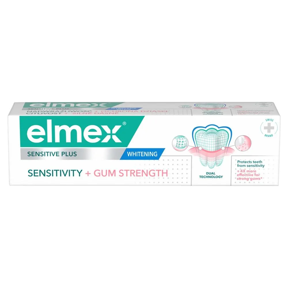 Elmex Sensitive Plus Gum White w opakowaniu
